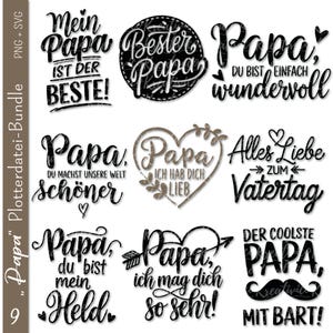Plotterdatei Papa - Vatertag svg - Deutsche Sprüche - Geschenk Papa - Herz svg - Plotterdatei Papa - Cricut svg - Laserdatei Vatertag