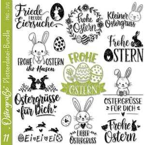 Deutsche Plotterdatei Ostergrüße | Ostern svg Bundle | Frohe Ostern svg | Sprüche Ostern | Cricut Silhouette | Ostergeschenke