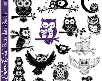 Fichier traceur hibou | hiboux svg | Fichier traceur hibou svg | Ensemble SVG Hibou | Cadeau de fichier traceur | Cricut SVG PNG