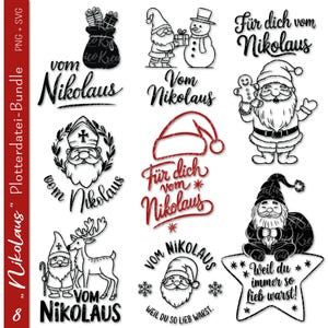 Arquivo plotter alemão Nikolaus | Etiqueta de presente | Provérbios Etiquetas SVG | Letras de arquivo plotter | Provérbios do trailer | Cricut | Nicolau