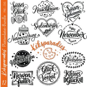 Deutsche Plotterdatei Keksparadies | Keksglas svg Bundle | Vorratsdose svg | Etiketten svg | Cricut Silhouette | Geschenkanhänger