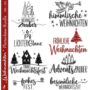 Deutsche Plotterdatei Weihnachten | Weihnachts svg Bundle | Weihnachten svg | Schriftzüge Weihnachten deutsch | Silhouette Cricut