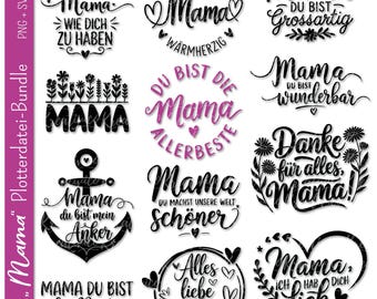Plotter file mom - Mother's Day svg - German sayings - Gift mom - Heart svg - Plotter file mom - Cricut svg - Laser file Mother's Day