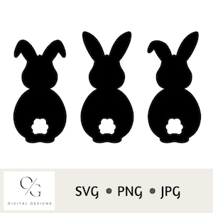 SVG Easter Bunny, Easter, Bunny, Rabbit, Bunny Rabbit, Spring, Cricut, Silhouette, Instant Download, Cut Files, PNG JPG