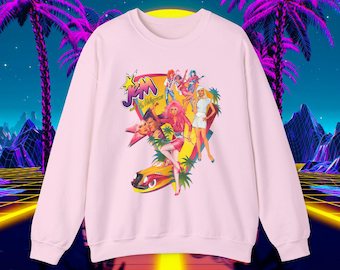 Jem and the Holograms Sweatshirt - 80s Vintage Box Art Unisex sweater for Men and Women - Cartoon Shirt