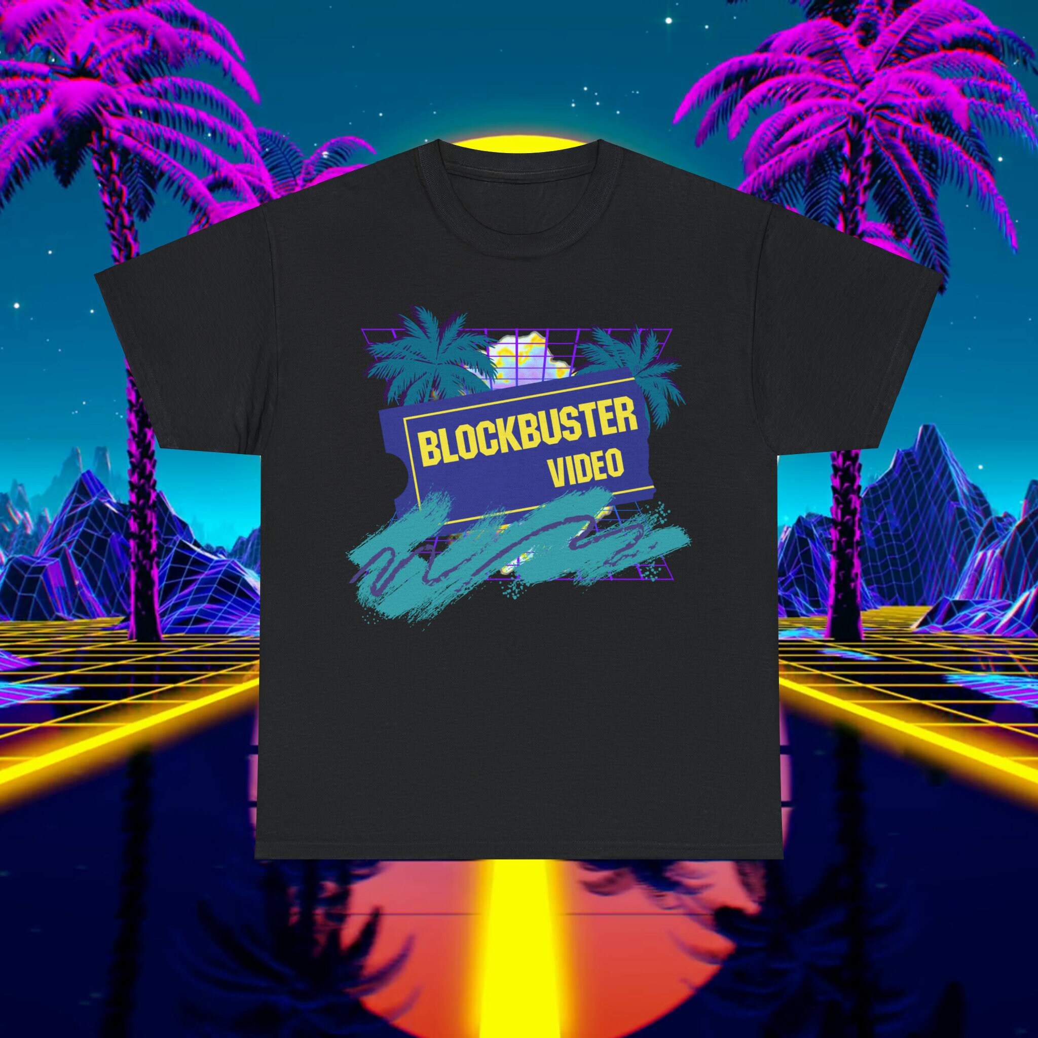 Vaporwave Blockbuster Video Logo Shirt - Retro 80s 90s Paper Cup Tee ...