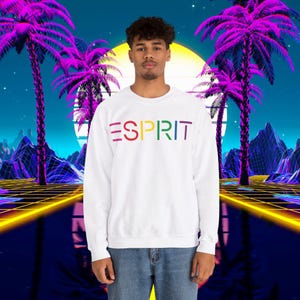 Custom ESPRIT vintage 1980s design sweatshirt, Unisex for men and women, sweater image 3