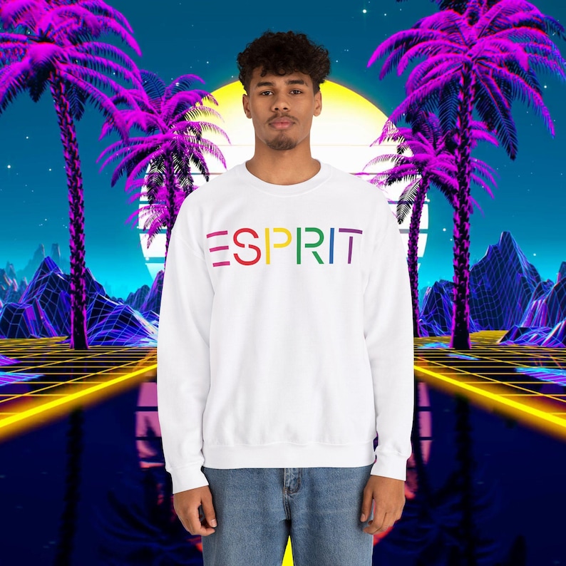 Custom ESPRIT vintage 1980s design sweatshirt, Unisex for men and women, sweater image 3