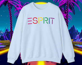 Custom ESPRIT vintage 1980s design sweatshirt PASTEL - Unisex for men and women, sweater