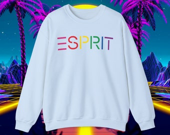 Custom ESPRIT vintage 1980s design sweatshirt PASTEL - Unisex for men and women, sweater