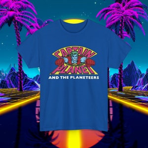 Custom Captain Planet & the Planeteers T-Shirt - 80s 90s Retro Unisex Tee - Nostalgic Cartoons Shirt - Gifts - Vintage - ecological
