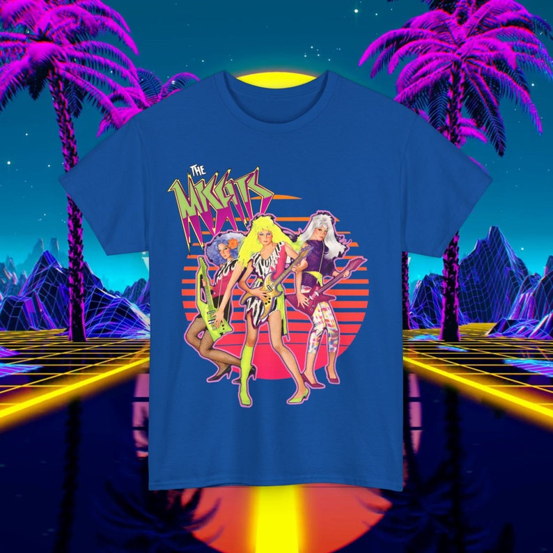 Custom Jem and the Holograms T-Shirt Misfits - 80s Vintage Box Art Unisex Tee for Men and Women - Cartoon Shirt Royal