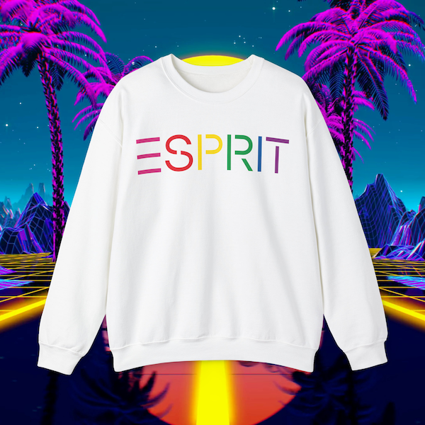 Sweat-shirt personnalisé ESPRIT vintage des années 1980, unisexe pour homme et femme, pull