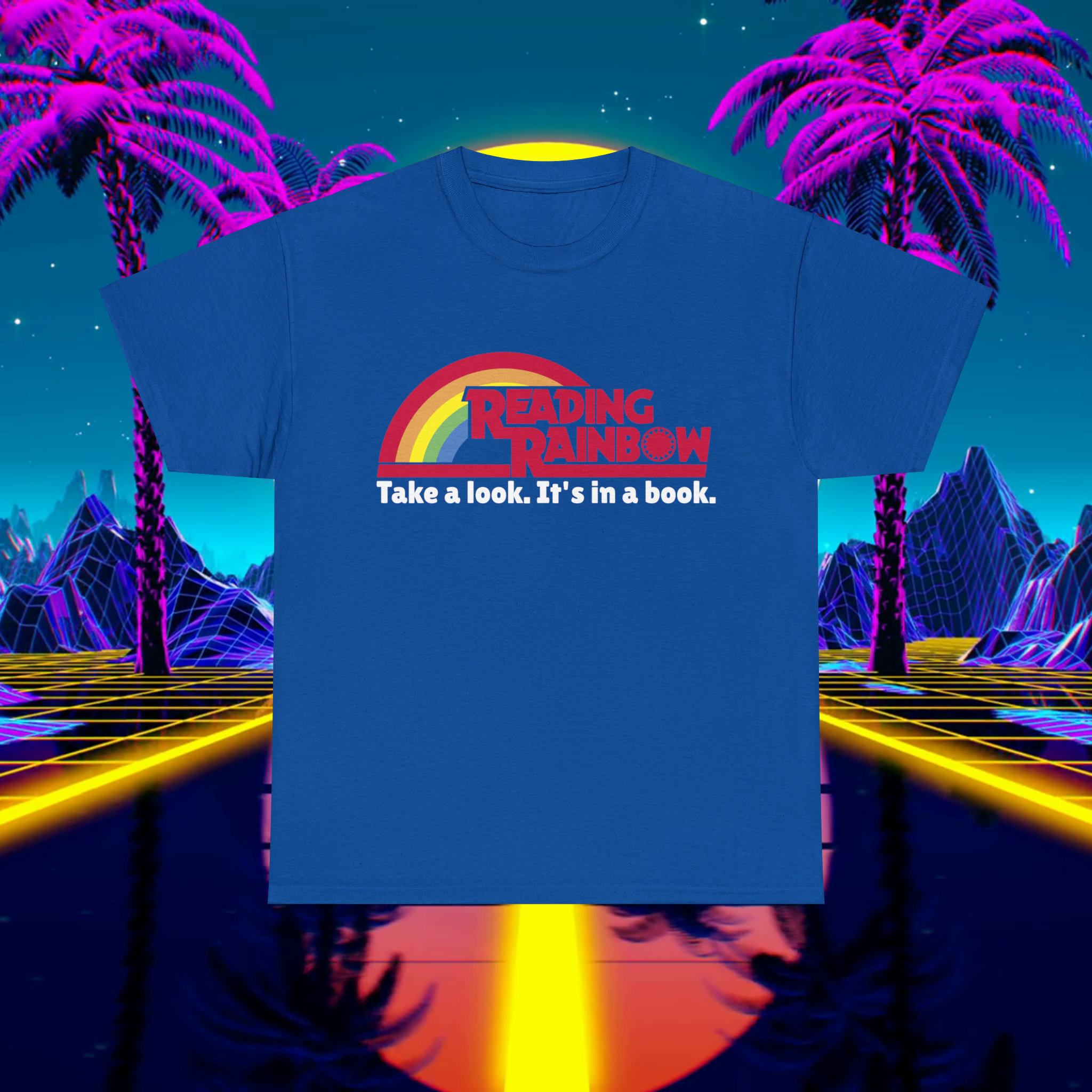 Reading Rainbow T-shirt: 80s-90s Retro Book Lover Tee - Etsy