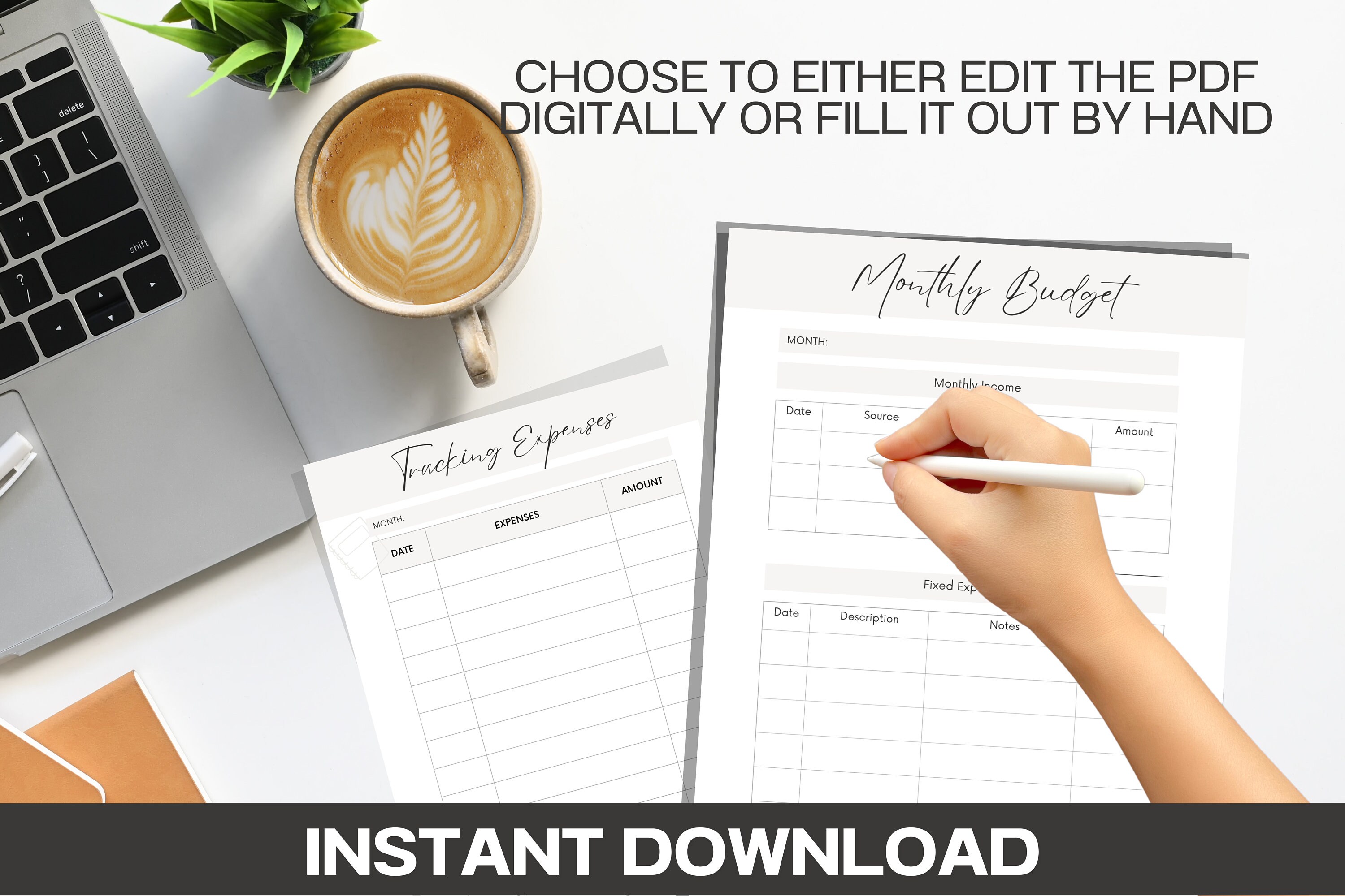Printable Budget Planner Editable Budget Planner A4/US Letter Size ...