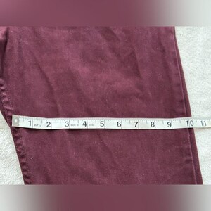 Wrangler vintage Burgundy High-Waisted straight Mom Jeans 28 waist 100% Cotton image 10