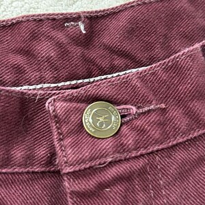 Wrangler vintage Burgundy High-Waisted straight Mom Jeans 28 waist 100% Cotton image 3