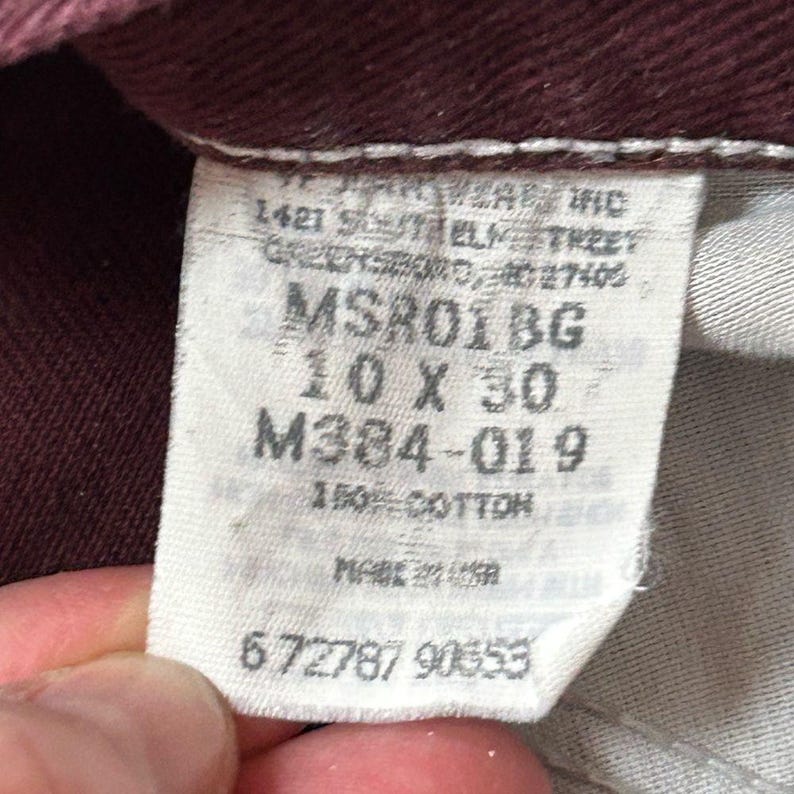 Wrangler vintage Burgundy High-Waisted straight Mom Jeans 28 waist 100% Cotton image 5
