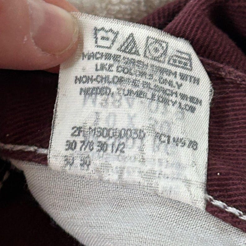 Wrangler vintage Burgundy High-Waisted straight Mom Jeans 28 waist 100% Cotton image 6