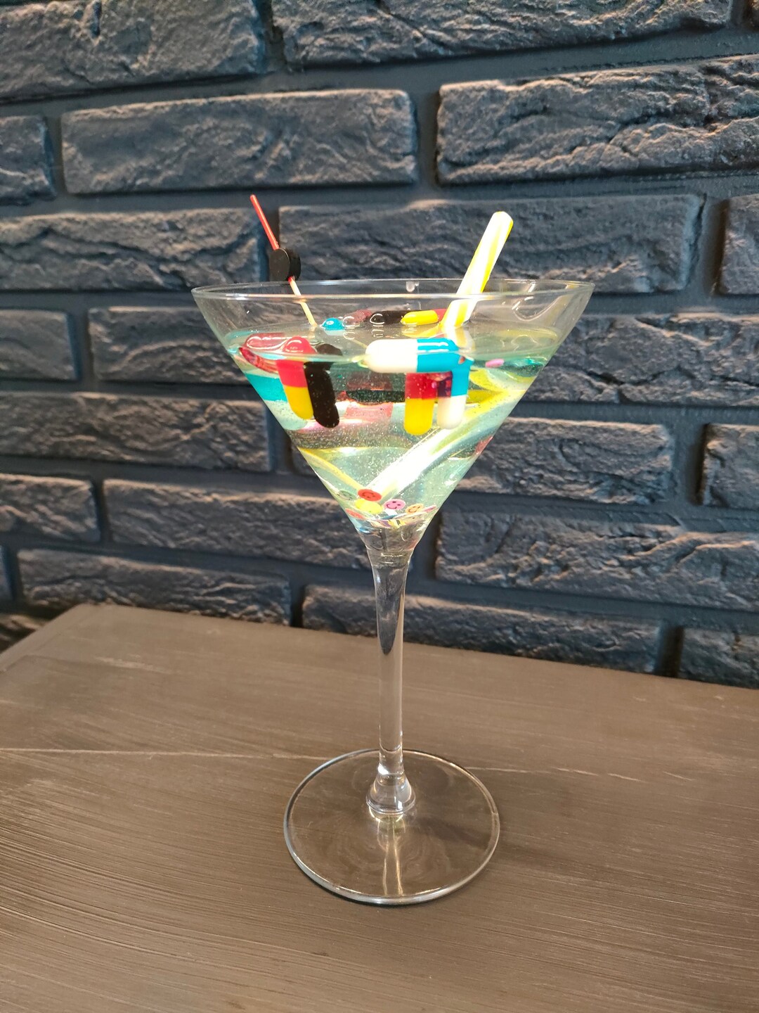 Décoration Cocktail Résine Sculpture Résine Pop Art Resin Art Verre à