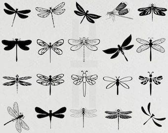 Dragonfly SVG Bundle, Insect svg, Dragonfly vector, Dragonflies, wings cut file, Dragonfly PNG, Dragonflies Svg,Files for Cricut,Silhouette