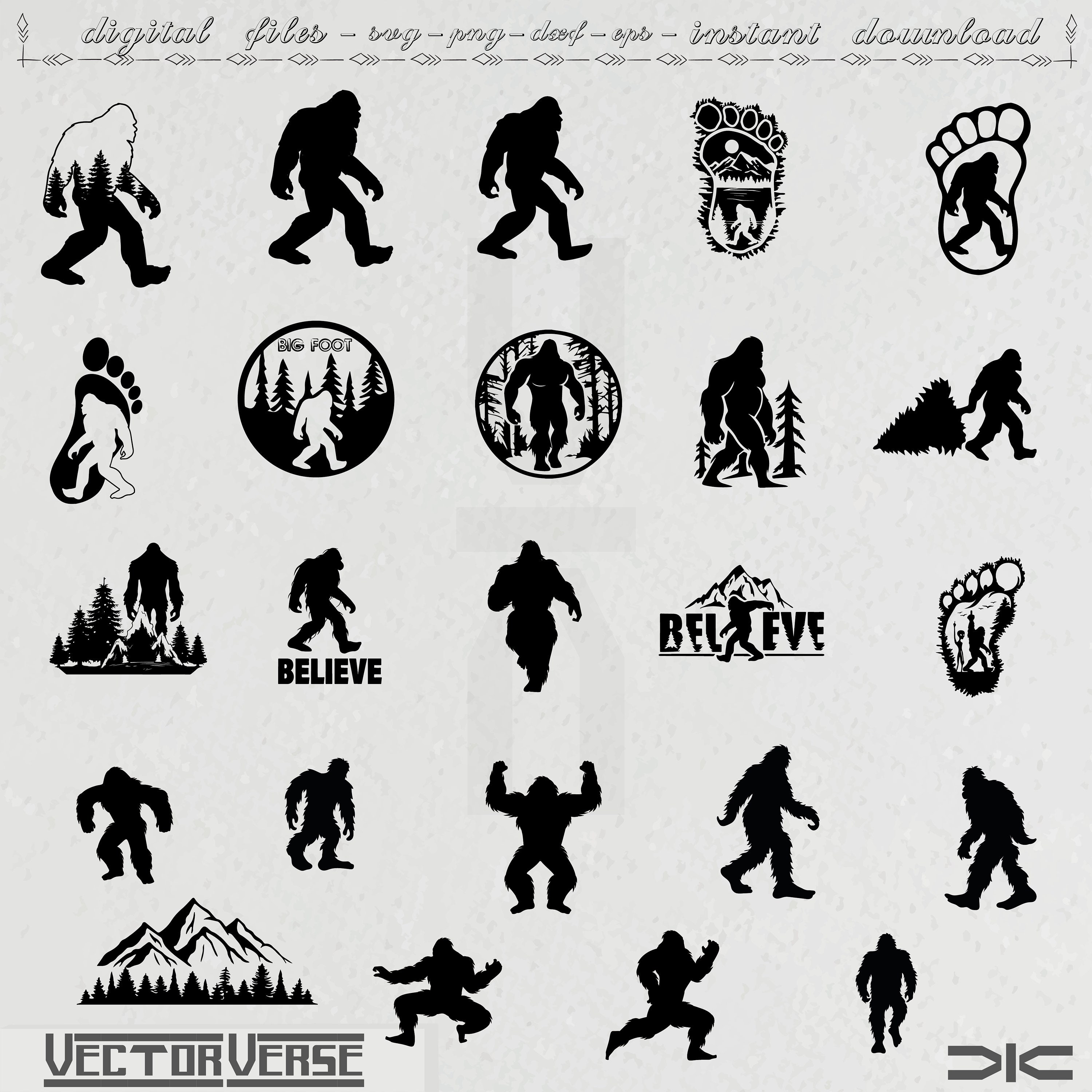 Bigfoot Svg, Bigfoot Sign, Sasquatch Svg, Big Foot Svg, Bigfoot Sticker