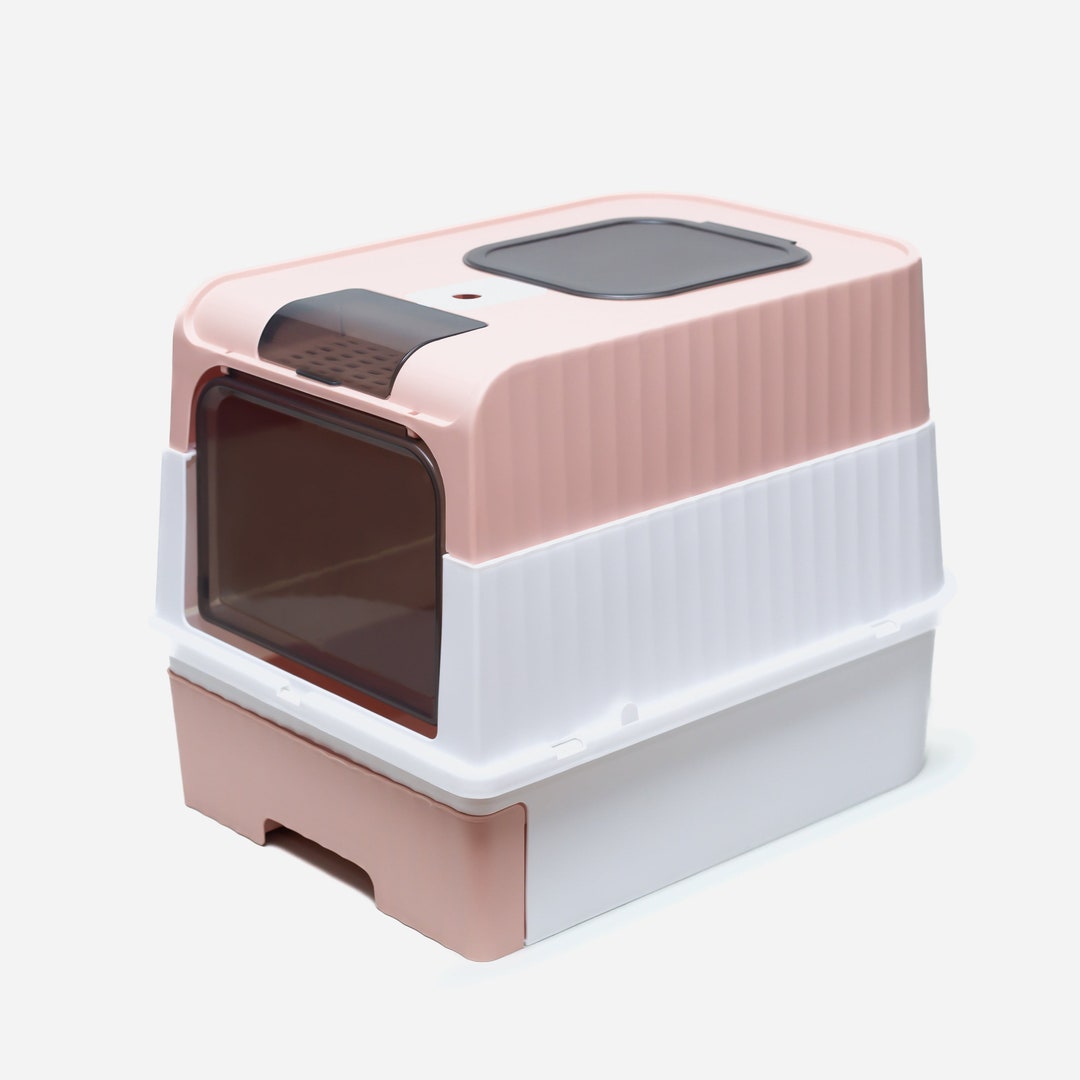 Enclosed Draw Litter Tray Litter Shield Litter Box Litter Guard Cats