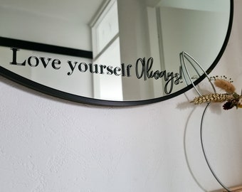 Spiegelaufkleber selflove/ mindset