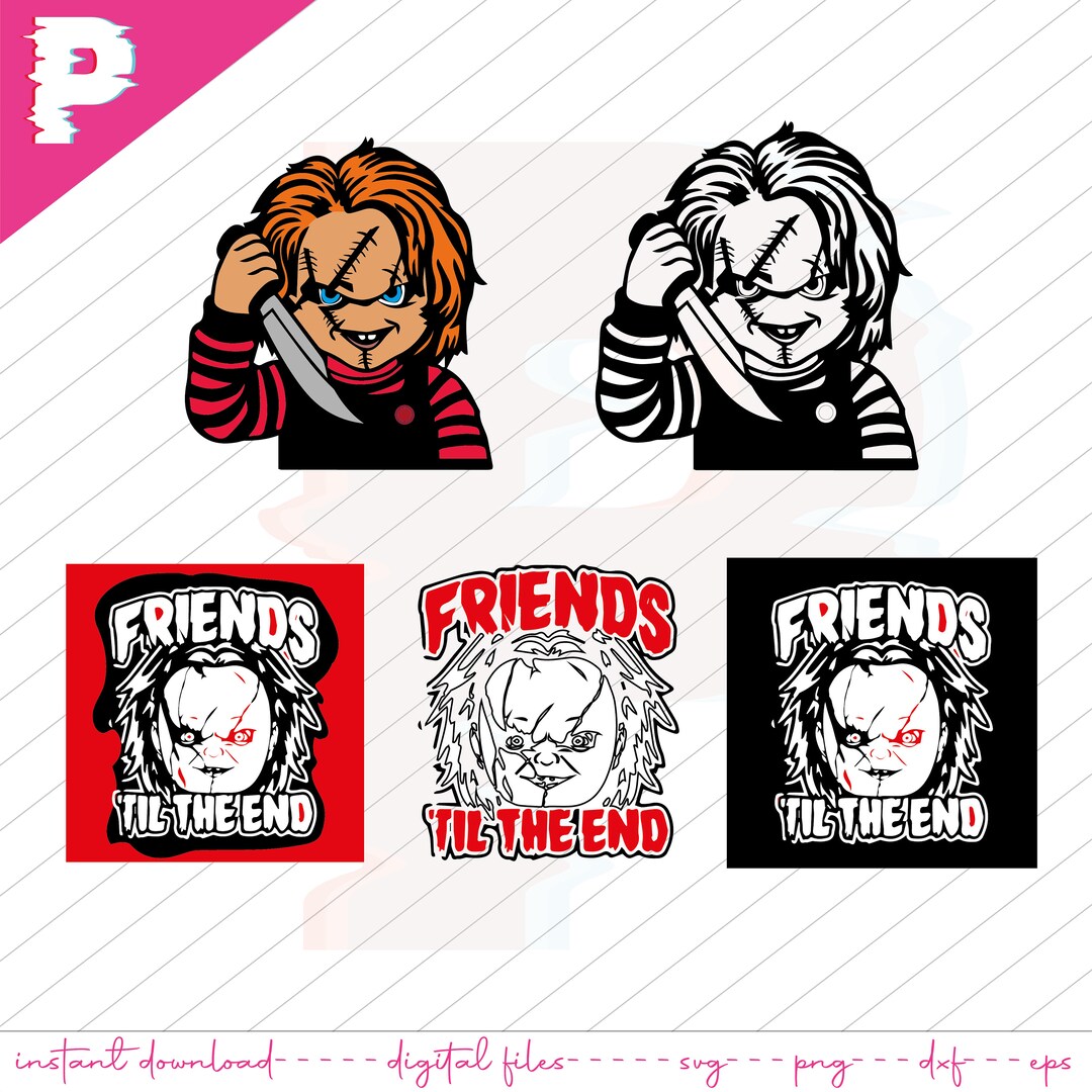 Chucky Svg, Chucky Png, Chucky Cut File, Halloween, Horror SVG PNG DXF