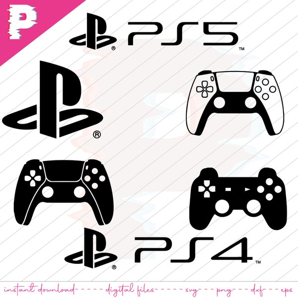 PlayStation Svg, Gaming Svg, PS5 Svg, PS4 Stickers, PlayStation Controller Svg, Videogame svg, Gaming png, Gaming Controller, decal