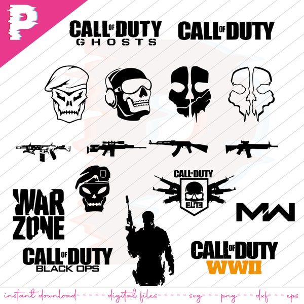 Call Of Duty Svg Bundle, COD Svg, warzone Svg, Modern Warfare Svg, Warrior Svg, Gun Svg, MW Svg, Ps Game, Gaming, Svg, COD2, WW2, War svg