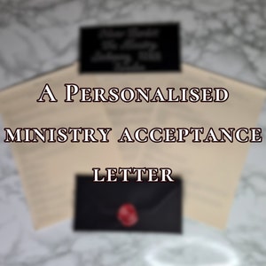 Ghost Personalised Ministry Acceptance Letter | Printed Letter with Handwritten Envelope - NO NECKLACE