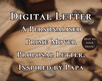 Ghost Digital Personalised Prime Mover Proposal Love Letter | Printable PDF