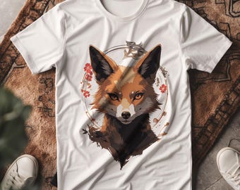 Kitsune Fox Shirt | Japanese Anime Fox T-Shirt | Gift for Anime Lover | Mystical Fox Tee | Japanese Art Shirt | Fox Spirit Gift | Anime poison