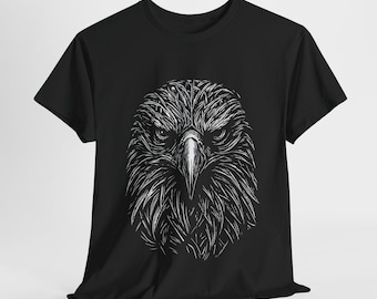 Eagle Shirt for Men | Silhouette Style Tee | Bald Eagle T Shirt | Line Art Shirt | Eagle Lover Shirt | Nature Lover Gift | Eagle Graphic Tee