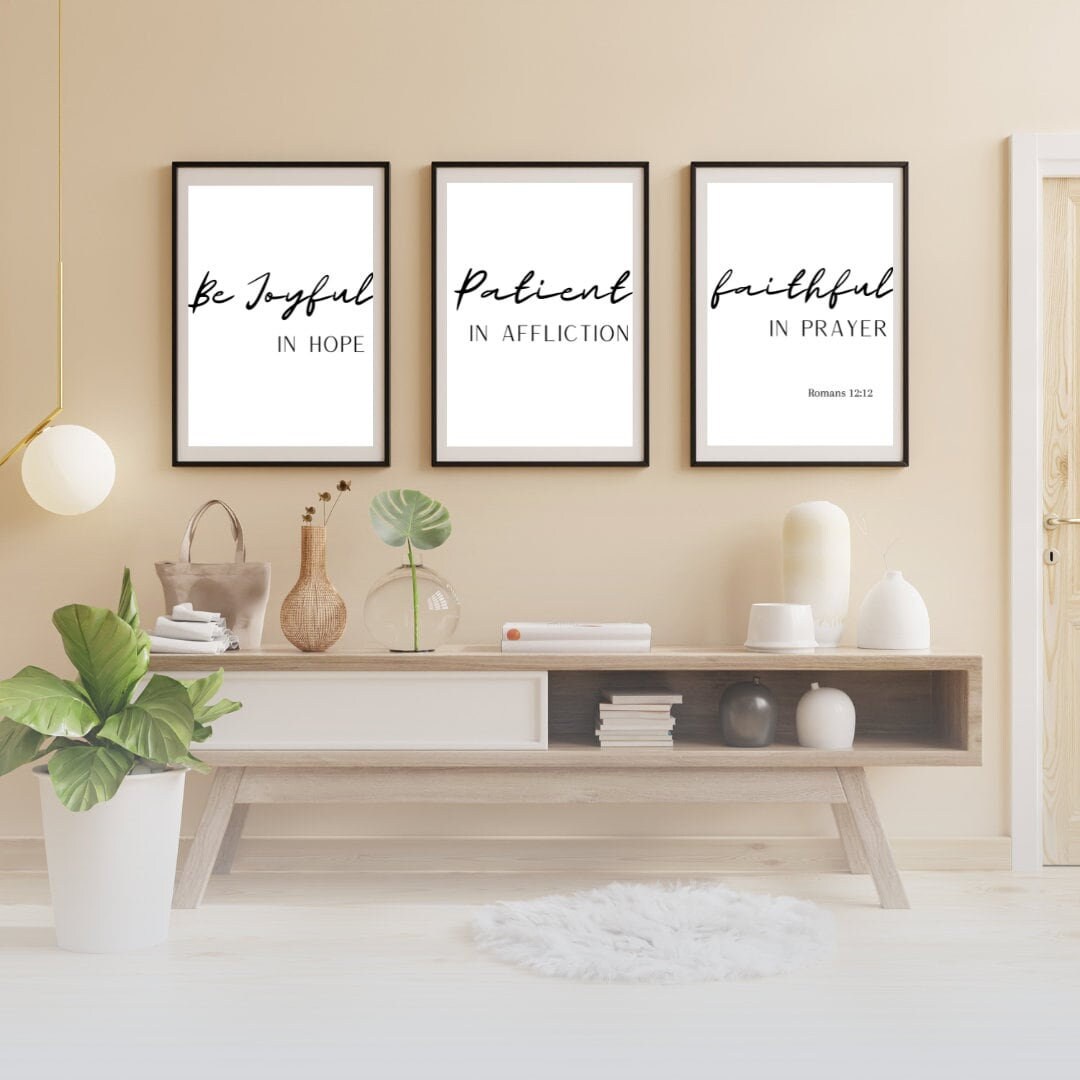 Wall Art Christian Bible Verse Wall Deco Roman - Etsy