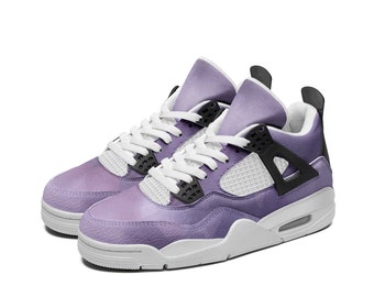 Purple Cloud AJ 4 Sneakers