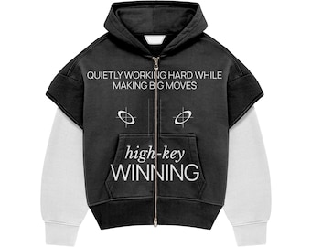 High Key Winning Typografie T-Shirt Design: Streetwear PNG (Kommerzielle Nutzung)