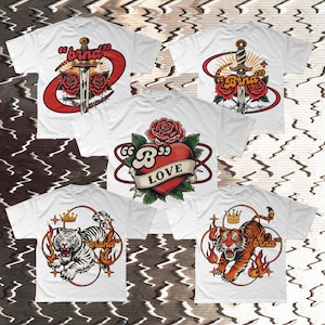 Y2K Tattoo Inspired Canva Template | Editable Streetwear Design with Bonus Evil Faces PNG | Custom Brand Name & Background