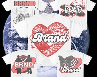 Y2K-ontwerpsjablonen voor T-shirts: canvasontwerpen voor commercieel gebruik (3000 x 3000)