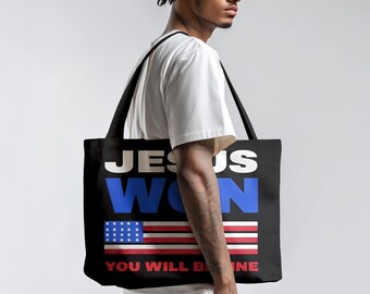 Jesus gewann USA Flagge PNG: Christlicher Glaube Digital Design (Digitaler Download)