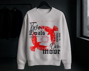 Streetwear-afbeelding | 'Two Goals One Move' hoge resolutie png-bestand (commercieel gebruik)