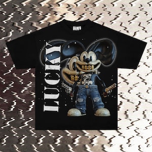 Oswald the Lucky Rabbit Gold Grill PNG T-Shirt Design | 3000x3000 Transparent PNG | Streetwear Style | Commercial Use