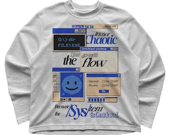 Systeem verouderd png-bestand | Grafische gebruikersinterface retro computer Y2K | Vintage ontwerp | Streetwear POD-shirt png