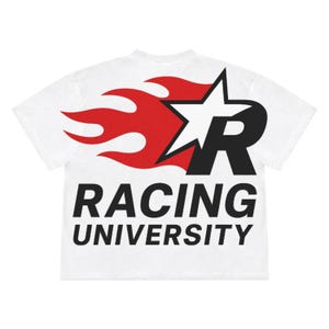 Racing University R-Star Flame Logo PNG SVG | Bold Premade Graphic Design