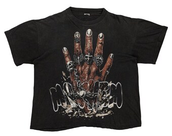 Mayhem Hand PNG – Grunge Skull Rings Streetwear Graphic DTF Ready Digital Download