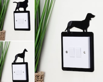 Acrylic dog Silhouette Light switch Surrounds