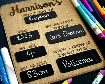 Personalised Back to School Laser Engraved Wooden Board