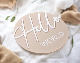 Custom made baby milestone plaque set