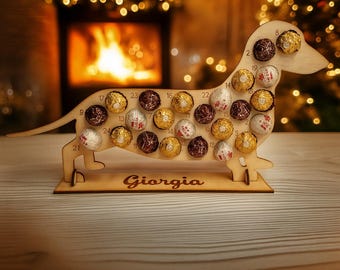 Personalised Christmas Sausage dog advent calendar